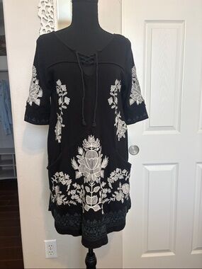 Free people Taia embroidered mini dress.